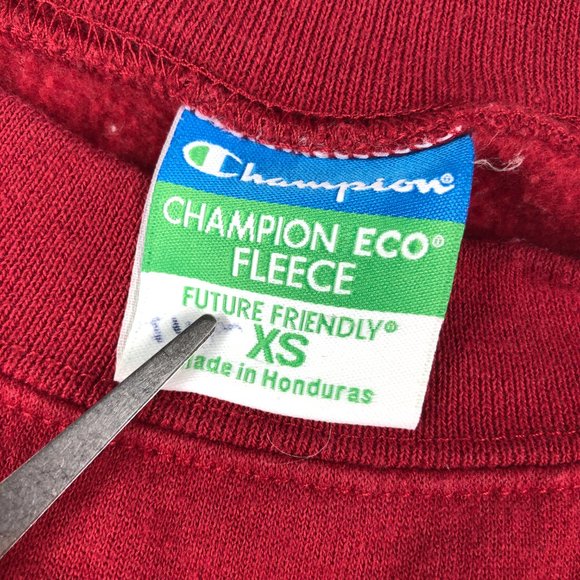 Champion Santa Clara Broncos Sweatshirt Adult Extra Small Red Faded ECO Crewneck - Picture 7 of 12